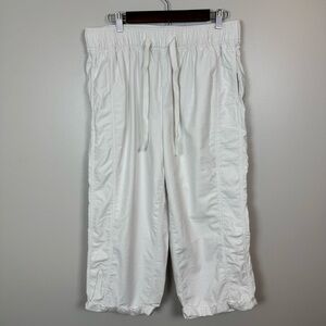 Lane Bryant Womens Wide Leg Ankle Pants Size 14/16 Cotton Tencel Spandex Pockets